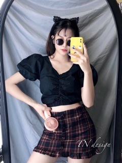 Áo croptop chun eo ✅[ kèm HÌNH THẬT ]
