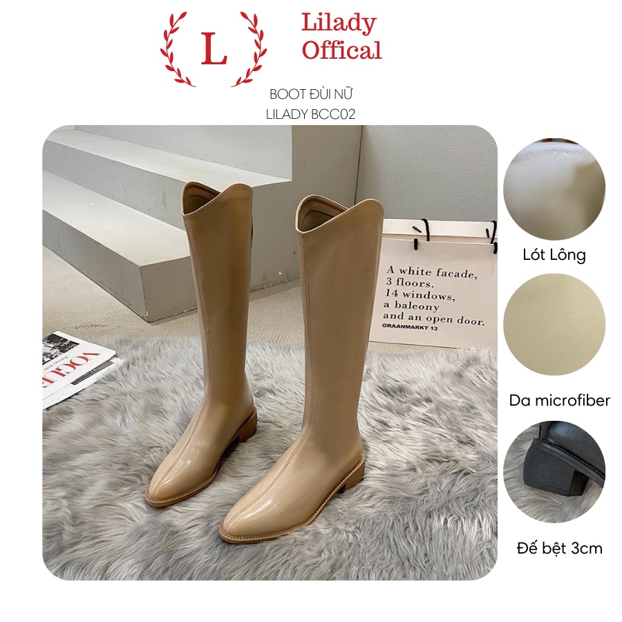 Boot đùi cao cổ đế bệt có séc khoá 3-4 phân cao cổ ulzzang big size | BigBuy360 - bigbuy360.vn