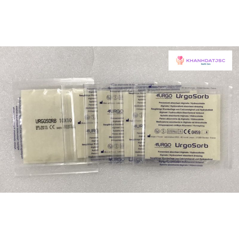 Băng gạc URGOSORB vô khuẩn thấm hút mạnh chứa Calci Alginate