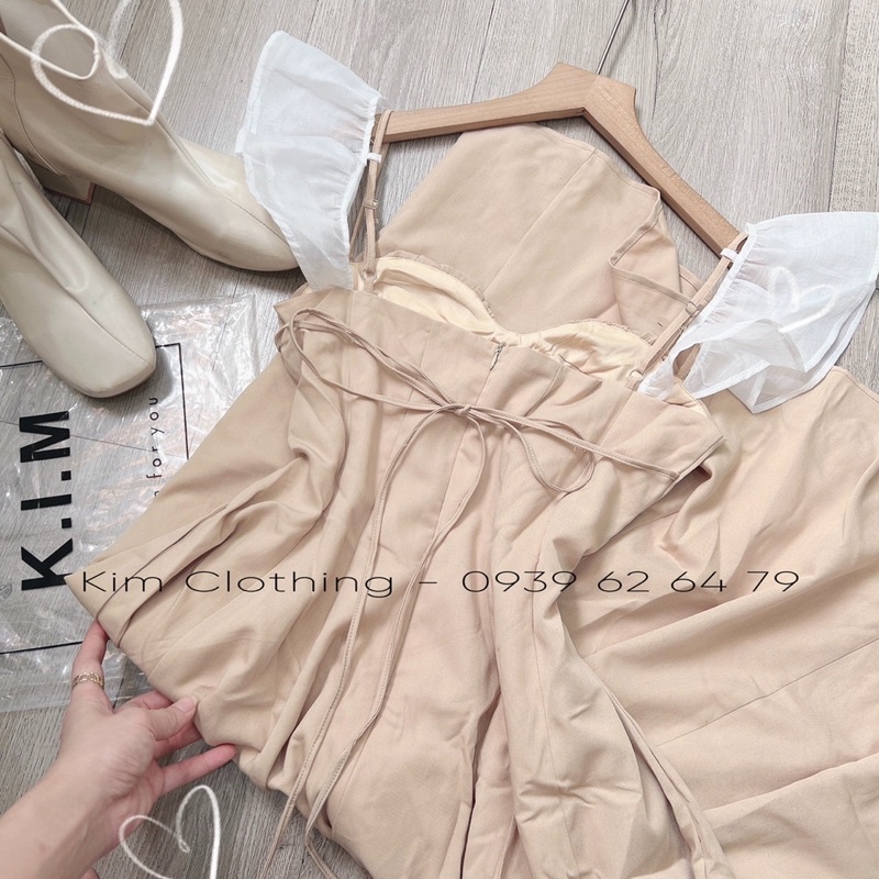 Đầm tay tiên rã ngực 8 mảnh xoè dài sang chảnh - hình thật