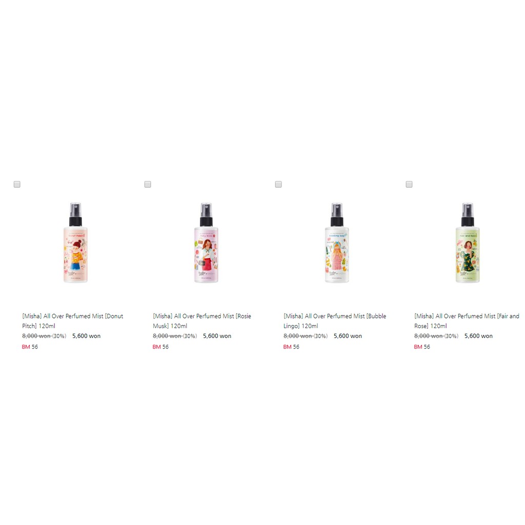XỊT BODY MIST MISSHA MÙI VÀ VỎ SIÊU CUTE