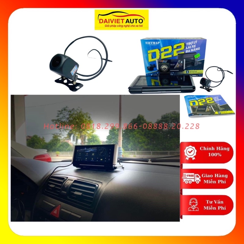 Camera Hành Trình VIETMAP D22 - Android- Định Vị Xe- Dẫn Đường S1- Phát Wifi- Truyền Video Online- Adas- Ghi Hình Kép