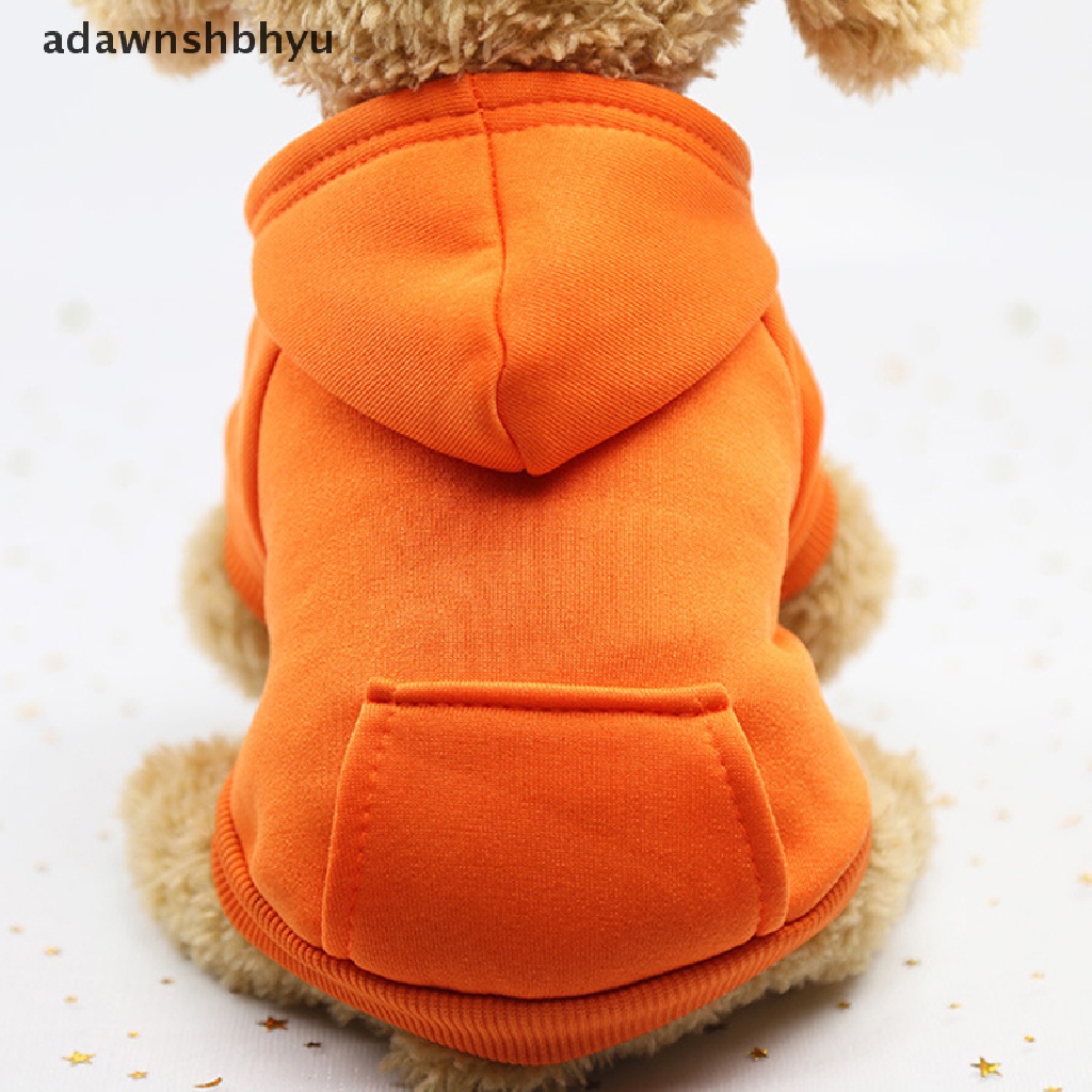 Áo hoodie vải lông cừu mềm mại màu trơn giữ ấm dành cho cún cưng dễ thương xinh xắn