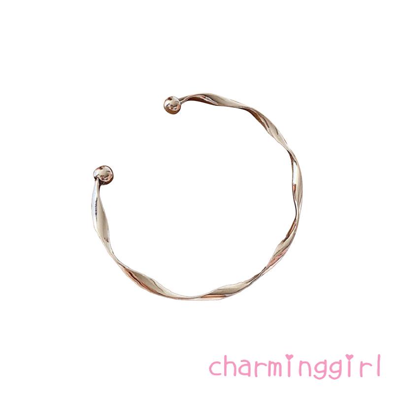 Vòng tay dạng mở thiết kế màu sắc đơn giản thời trang cho nữ