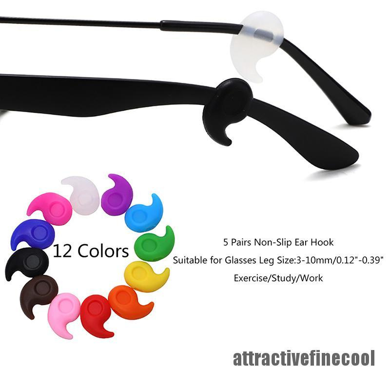 Mới Set 5 Cặp Kẹp Giữ Mắt Kính Chống Trượt Bằng Silicon Giá Đỡ