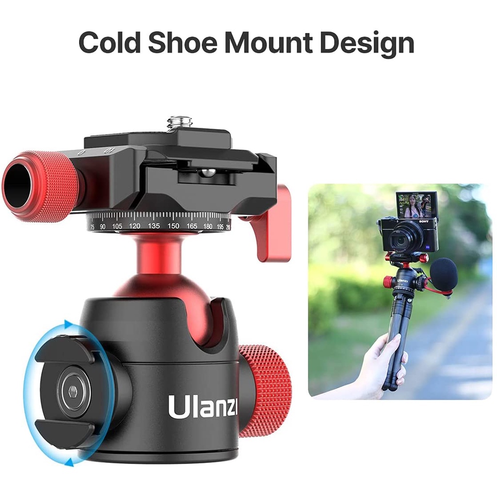 ULANZI U-70, Phụ Kiện Hỗ Trợ Quay Phim Cho Máy Ảnh, Metal Code Shoe Ball Head - Hàng Chính Hãng