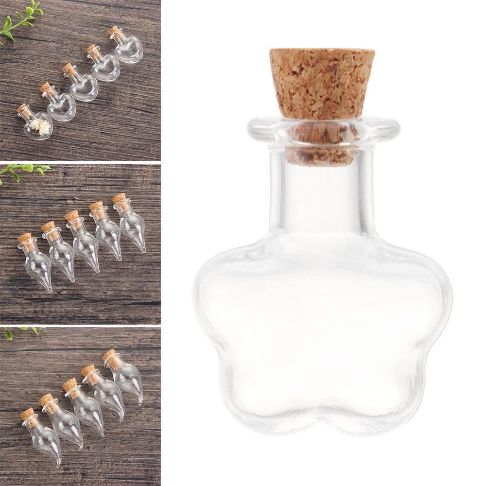 Set 5 Lọ Điều Ước Mini Có Nút Bần Dùng Trang Trí Nhà Cửa