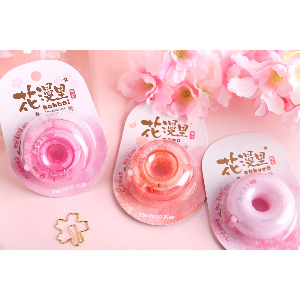 Bút Xóa Kéo Hình Bánh Donut Sakura 5mm*6m