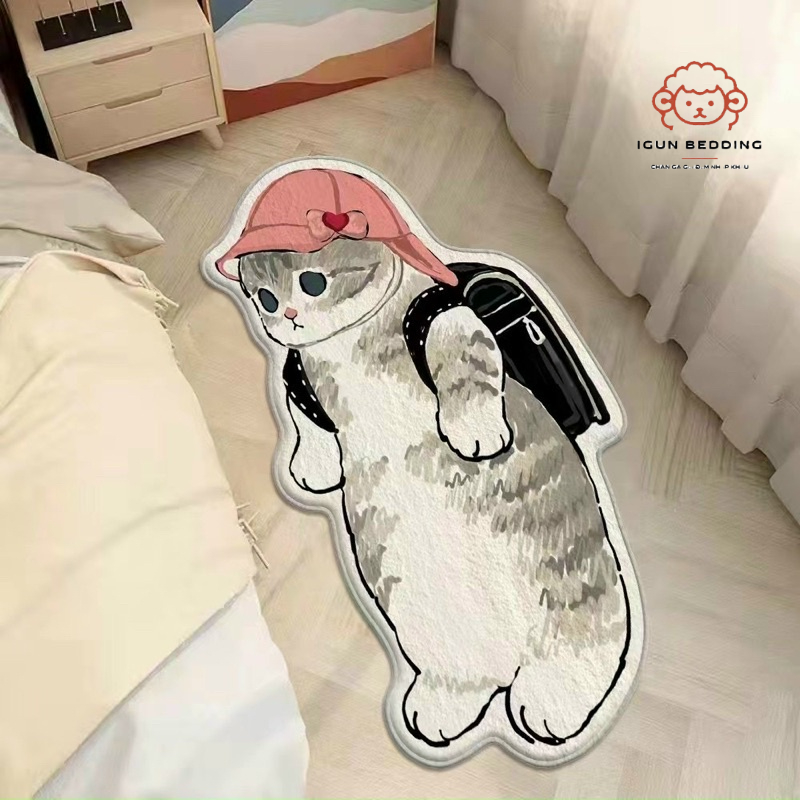 Thảm decor hình mèo IGUN BEDDING siêu đáng yêu