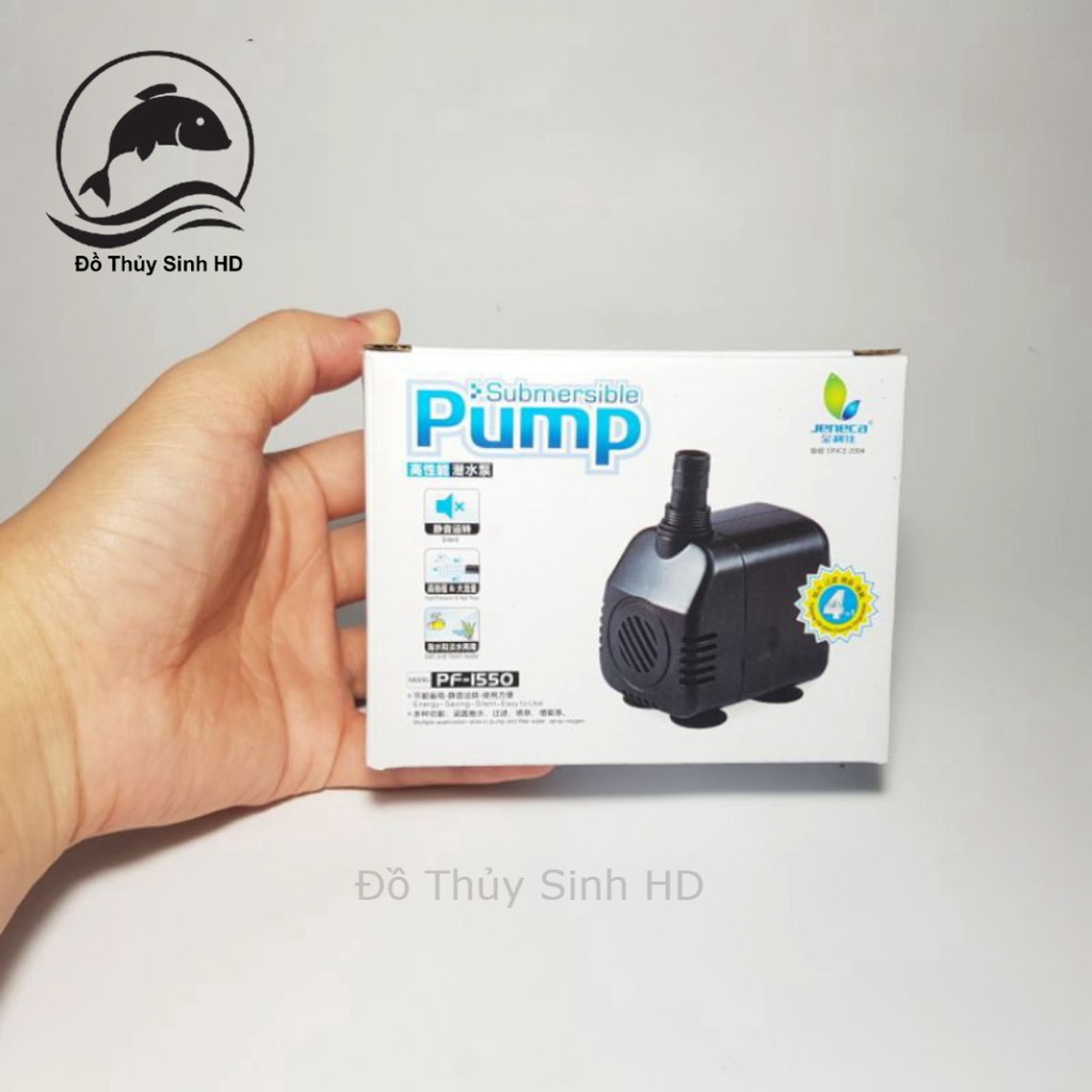 Bơm nước bể cá Jeneca PF-1550 1200 Lít/H 18w máy bơm nước chìm mini cho bể cá cảnh hồ cá cảnh