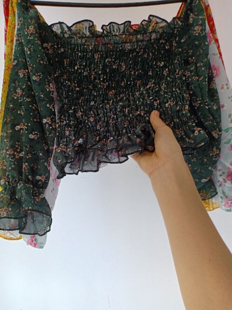 ÁO CROPTOP TRỄ VAI HOA NHÍ SIÊU BÁNH BÈO TUYẾT'S HOUSE B5-2-1