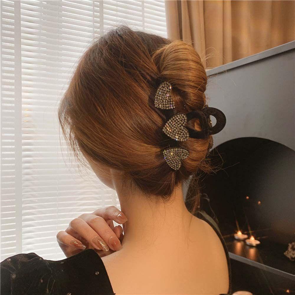 IVORY Kẹp Tóc Hình Cá Mập Đính Đá Phong Cách Vintage Cho Nữ