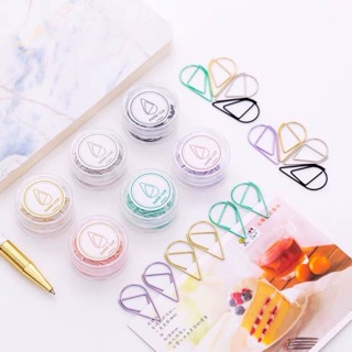 Set 10 ghim cài và trang trí sổ còng sổ planner hình giọt nước