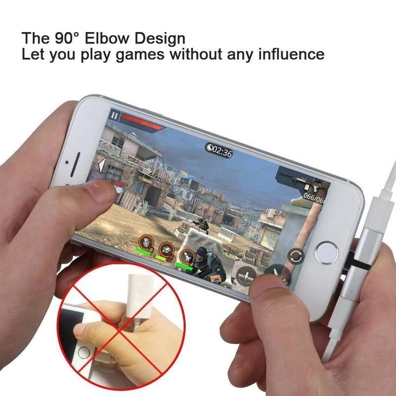 Bộ Chuyển Đổi Sạc Pin 2 Trong 1 Cho iPhone 7 8 Plus X Xs Max XR Apple