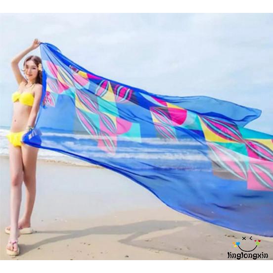 Khăn lụa sarong đi biển thiết kế giản dị thanh lịch với nhiều màu sắc để lựa chọn
