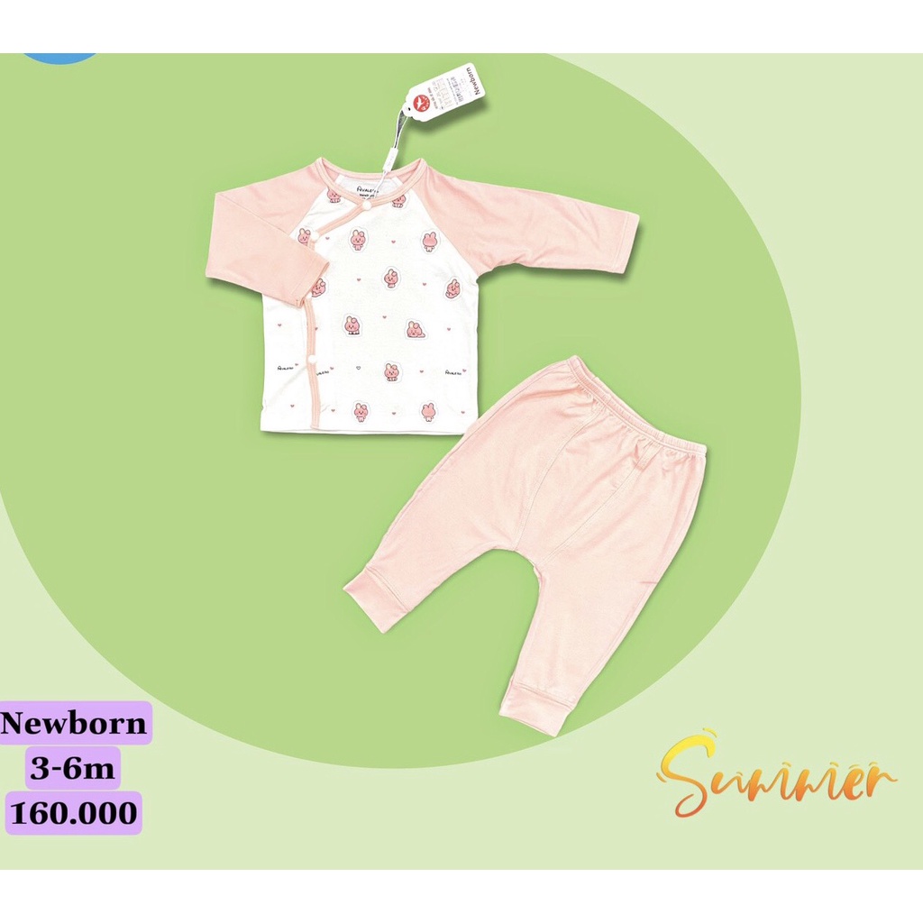 Avaler 2022 - Bộ Cài lệch dài tay cho bé trai, bé gái từ  sơ sinh đến 6 tháng