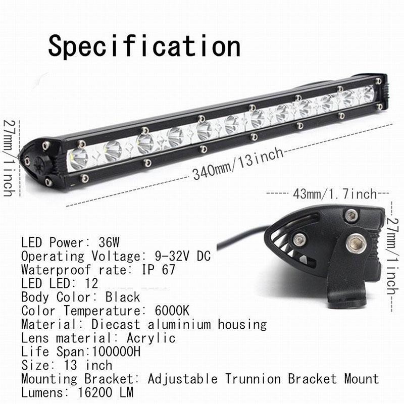 Đèn gầm led bar 32Cm lõm trắng