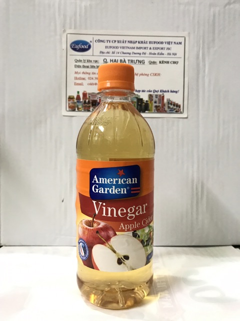 Giấm táo Mỹ 473ml - Nhập khẩu chính hãng, hiệu American Garden