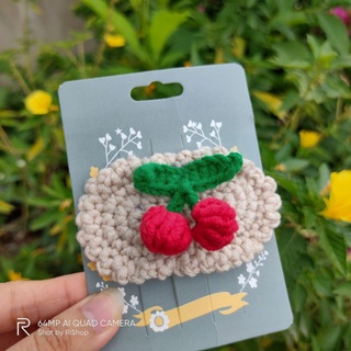 Kẹp Tóc Handmade Bằng Len Cherry
