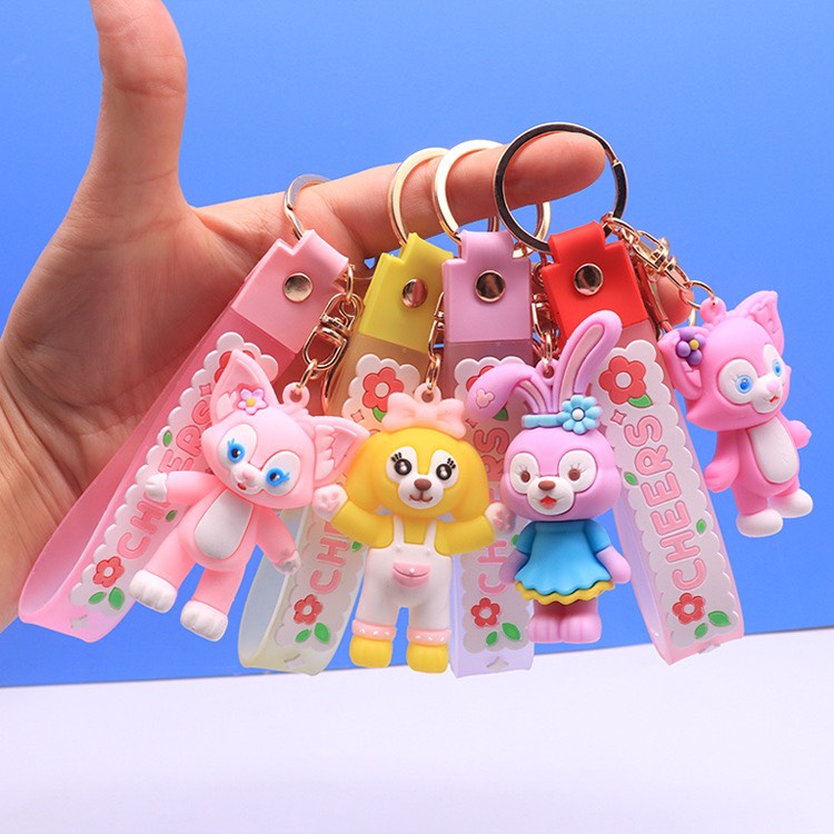 Móc khoá Cáo &amp; gấu hoạt hình dùng treo móc khoá , quà tặng