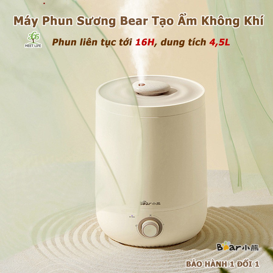 Máy phun sương Bear CHÍNH HÃNG - Máy tạo ẩm không khí, khuếch tán tinh dầu, phun liên tục tới 12h [BẢO HÀNH 1 ĐỔI 1]