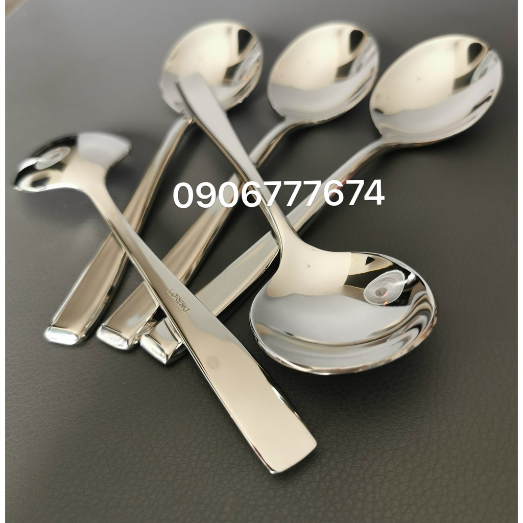 Bộ 5 Muỗng Ăn Soup Đầu Tròn Inox 304 Loại 1 LOREND