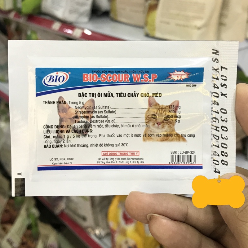 Combo 10 gói bột kiểm soát viêm ruột ói mửa, tiêu chảy cho chó mèo-79201