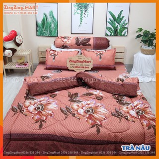 Bộ chăn phao 5 món ga gối poly cotton mẫu Cún GUCCI loại Bông Dày, chất đẹp