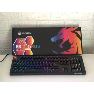 Bàn Phím Cơ EDRA EK3104 Led RGB - Màu Đen - Blue/ Brown/ Red Switch - Cam kết chính hãng - Bảo hành 24 tháng