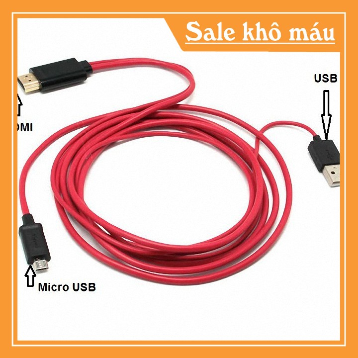 Cáp HDMI Kết Nối Từ Điện Thoại Sang TiVi HD Gọn Nhẹ |NgaAnh