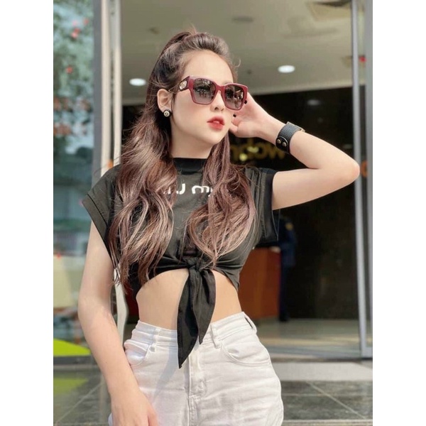 Mắt kính râm nữ gọng kim loại hot thời trang chống UV 400 - Bự store - 753