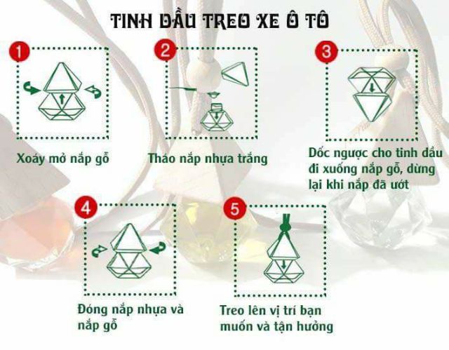 Tinh dầu thơm treo xe ô tô, tinh dầu treo phòng