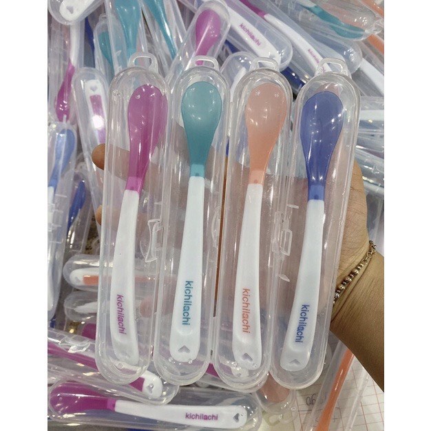 Thìa ăn dặm Silicon báo nóng Chính Hãng Kichilachi Madein Việt Nam