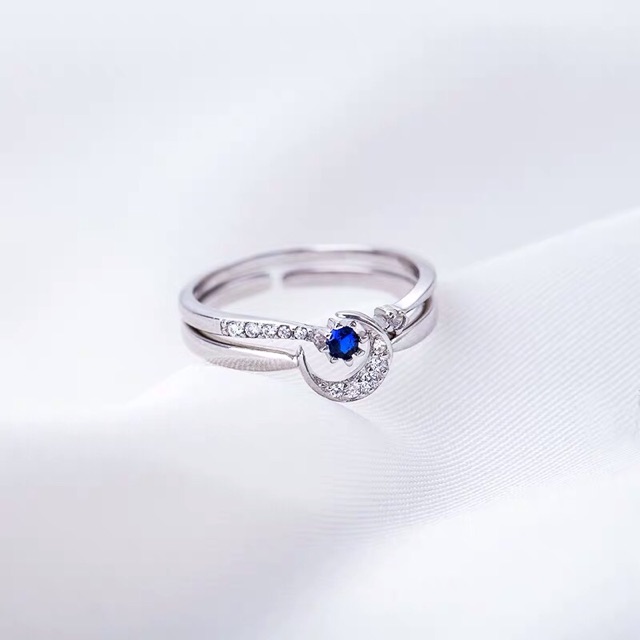 Set 2 nhẫn trăng sao có thể tách rời