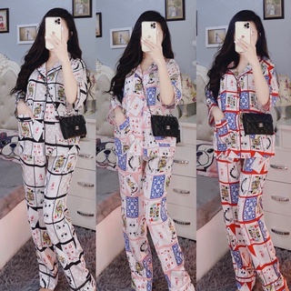 Bộ Lụa Cánh Dơi ÁO CỘC QUẦN DÀI