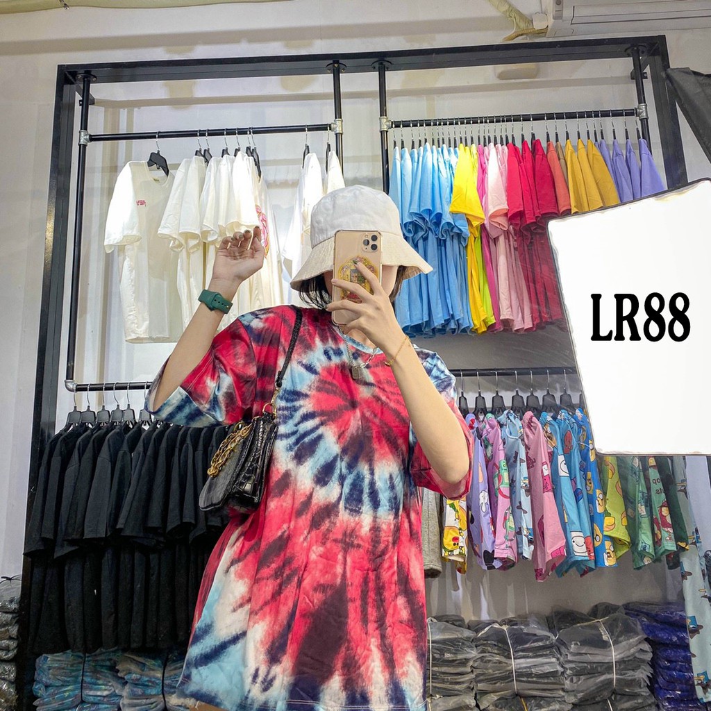 Áo thun loang màu 𝑭𝒓𝒆𝒆𝒔𝒉𝒊𝒑 Áo phông unisex LR88 vải cotton xượt poli co giãn thấm hút tốt, không xù lông