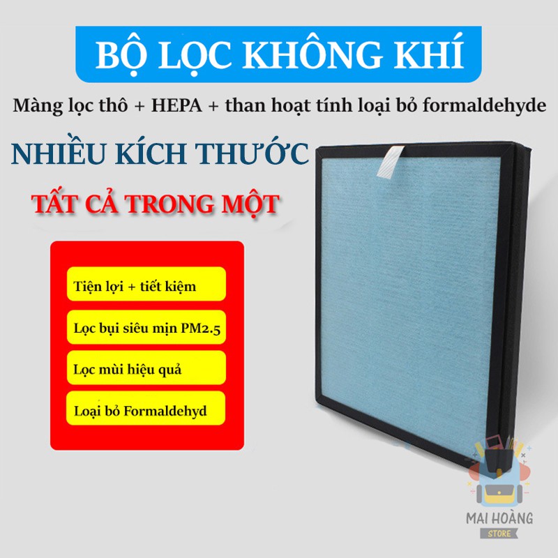 Màng lọc HEPA và THAN HOẠT TÍNH nhiều kích thước cho máy lọc không khí - lọc bụi PM2.5, khử mùi, khử khuẩn