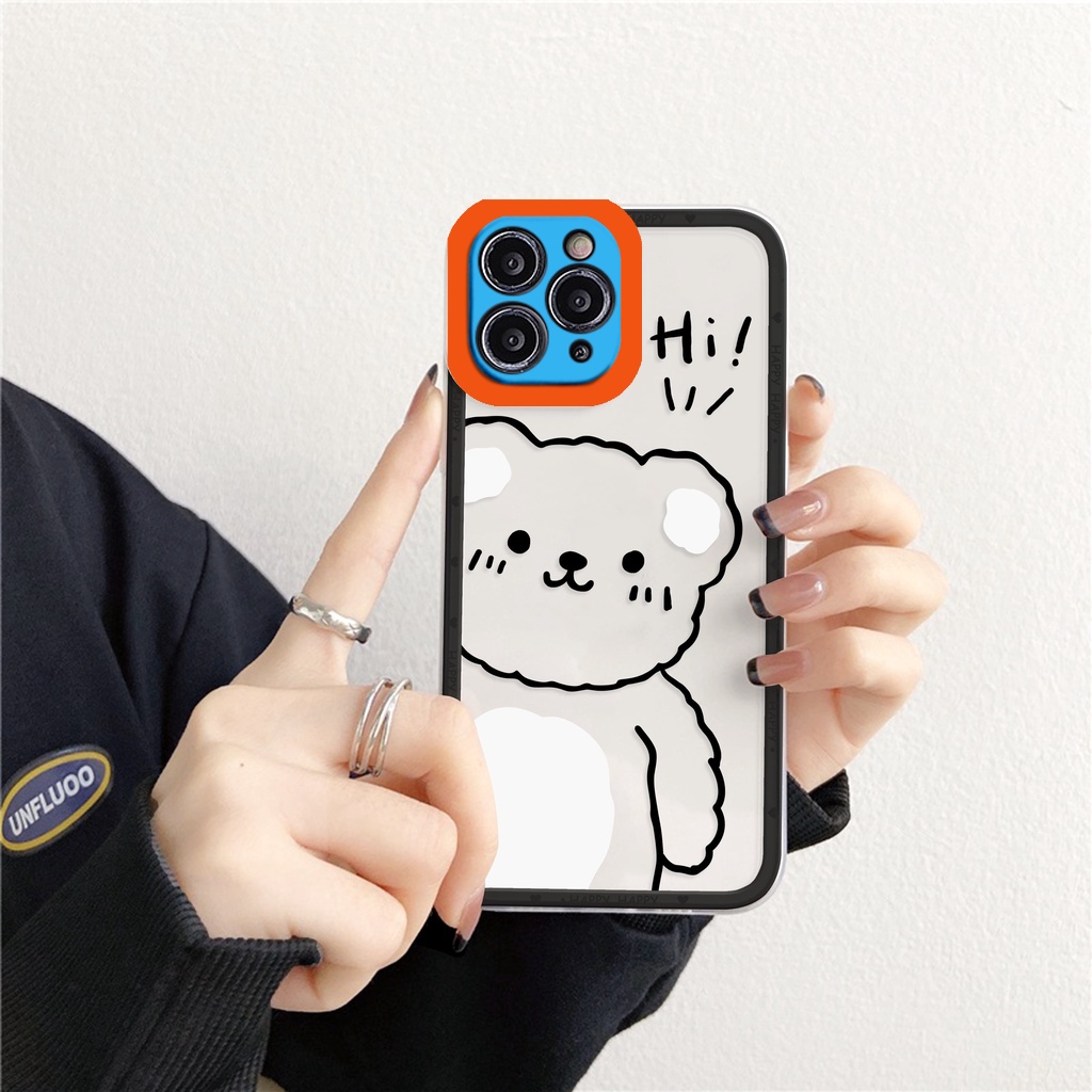 Ốp lưng iphone Say Hi trong cạnh vuông 6/6plus/6s/6splus/7/7plus/8/8plus/x/xr/xs/11/12/13/pro/max/plus/promax