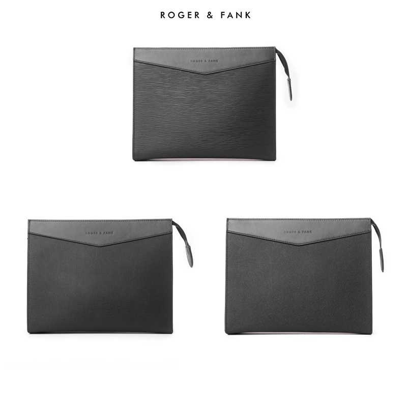 Túi Clutch Nam Cầm Tay Da Bò Non Cao Cấp | Thương Hiệu ROGER & FANK