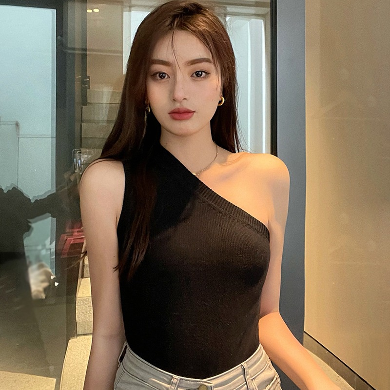 Áo Tank Top Một Dây Thời Trang Hàn Quốc Cho Nữ