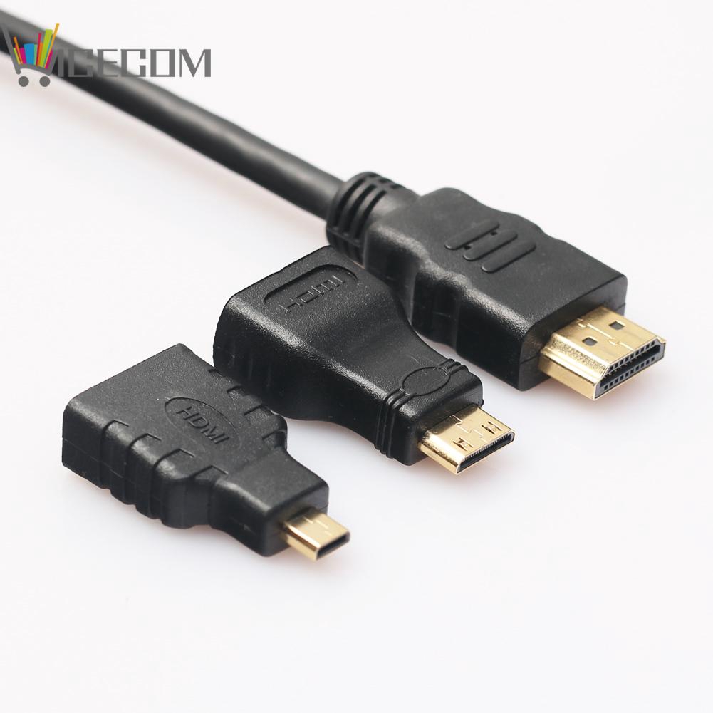 Cáp Chuyển Đổi Tốc Độ Cao 3 Trong 1 Hdmi Sang Mini/Micro Hdmi Cho Pc Tv Ps4