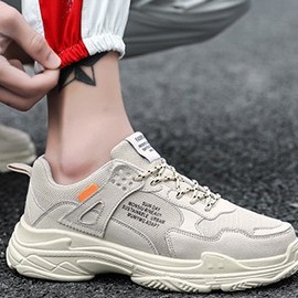 [Kèm Video] Giày thể thao nam - Giày sneaker nam -  Giày nam dáng đẹp Đế cao su đúc  bền màu be GT056