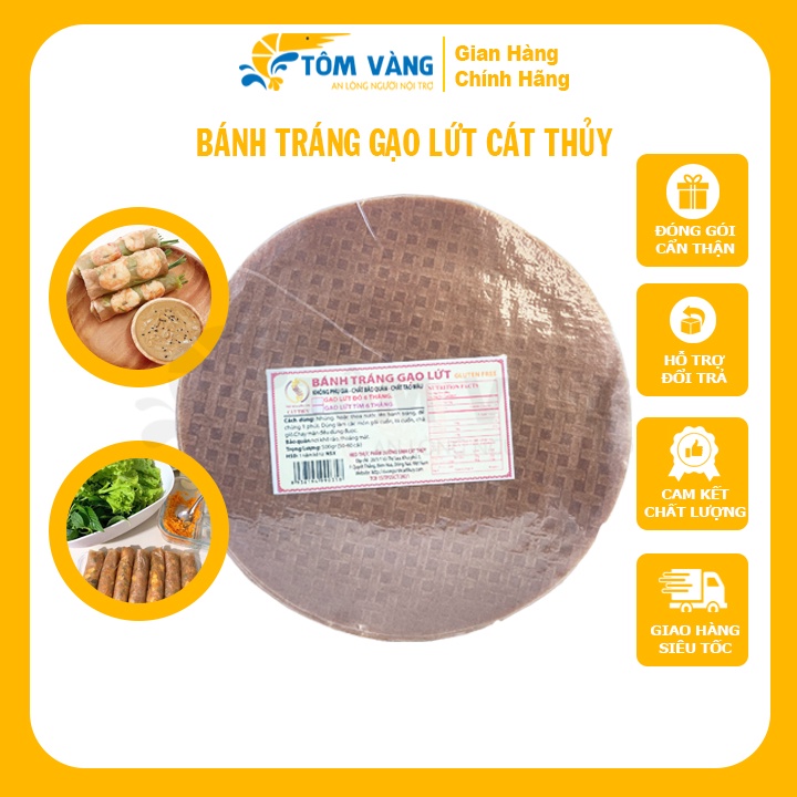 Bánh Tráng Gạo Lứt Cát Thủy - Tôm Vàng