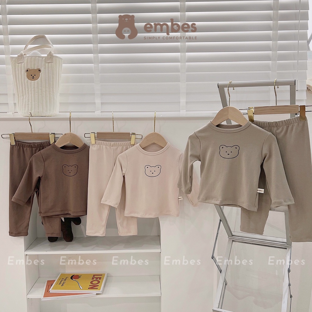 Bộ dài tay thu đông cho bé trai bé gái và trẻ em thanh hằng baby 7kg đến 17kg