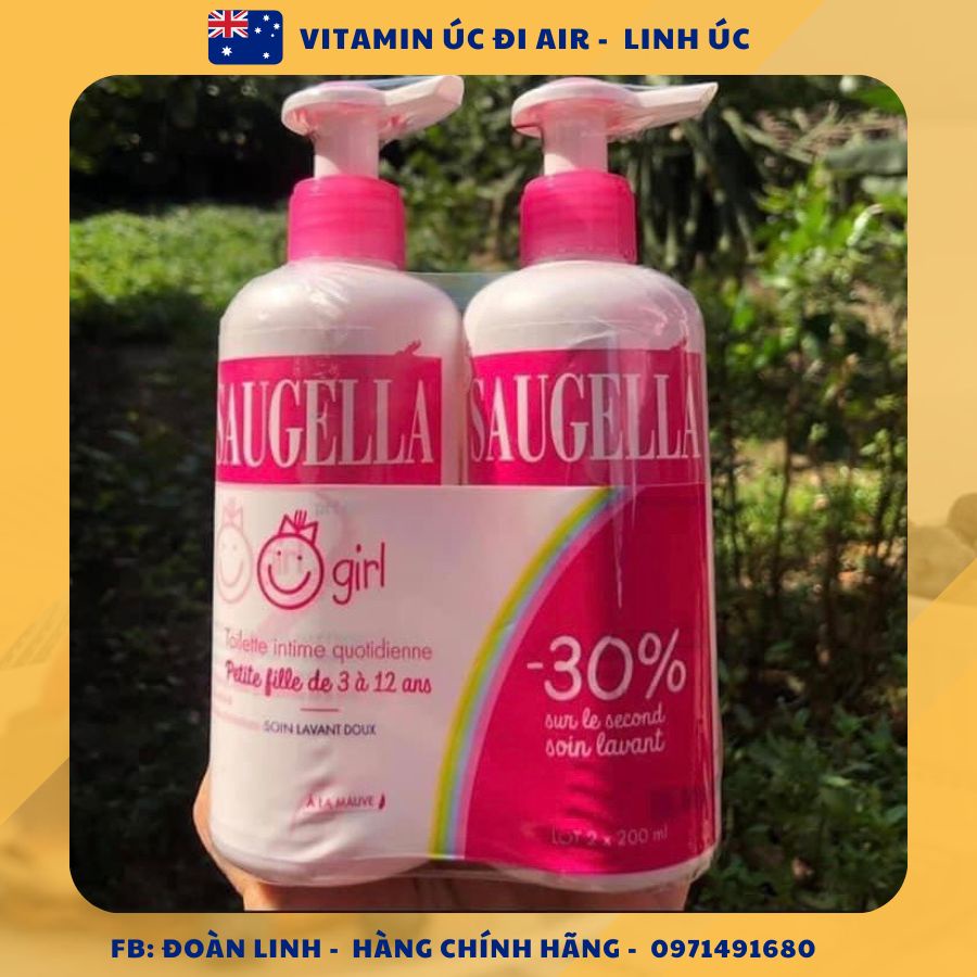 Dung dịch vệ sinh bé gái saugella, Dung dịch vệ sinh bé gái Saugella hàng chính hãng Pháp