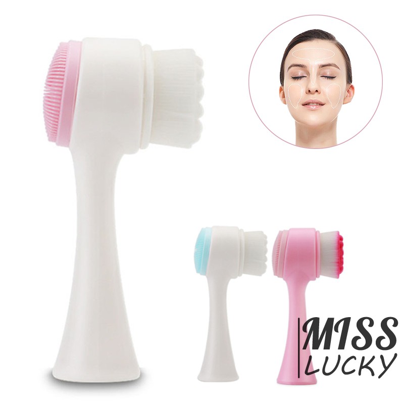 [Hàng mới về] Bàn chải hai mặt bằng chất liệu silicon 3d dùng để vệ sinh da mặt