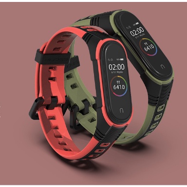 Dây đeo thể thao chính hãng Mijobs đục lỗ vòng đeo tay Xiaomi Mi band 5 , 6 ( lắp được Mi band 3 / 4 )