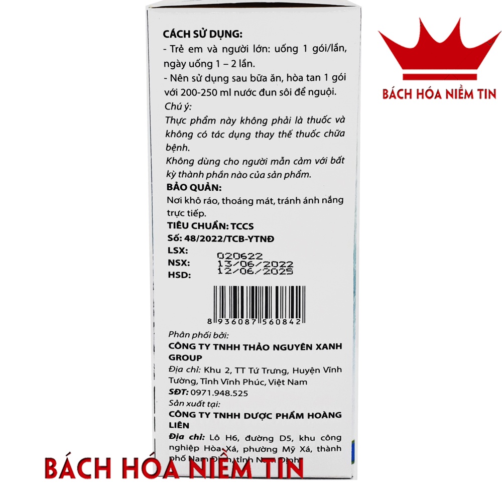 Bột Sủi Thanh Nhiệt Mát gan Kory Rutin C - Thanh nhiệt, giải độc gan giảm mẩn ngứa, mề đay, rôm sảy, vàng da