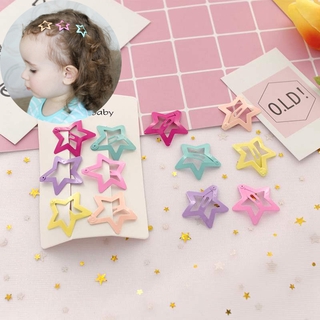 Set 6 kẹp tóc kim loại hình chiếc kẹp đáng yêu cho bé gái