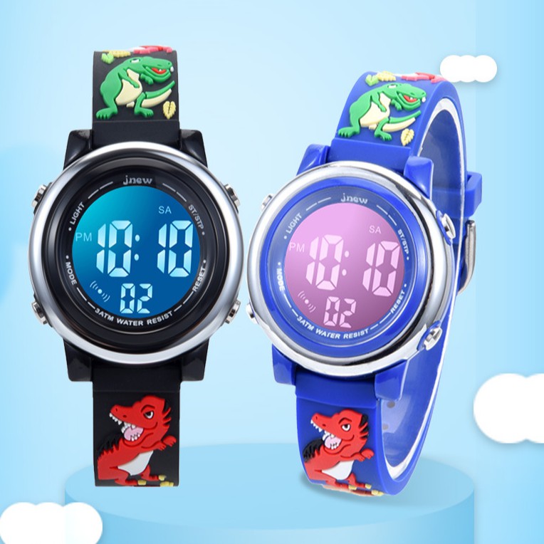 Đồng hồ trẻ em nam hoạt hình khủng long đồng hồ điện tử báo động chống thấm nước học sinh đồng hồ điện tử trẻ em | BigBuy360 - bigbuy360.vn